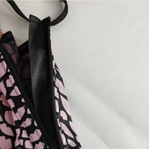 Victoria's Secret Bustier Corset M Very Sexy Lips Lavender Black Bralette - Picture 7 of 10